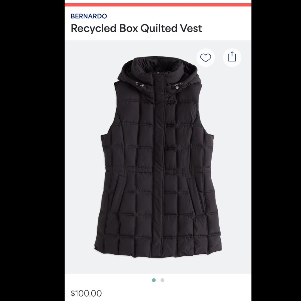 Bernardo Black Puffer Vest